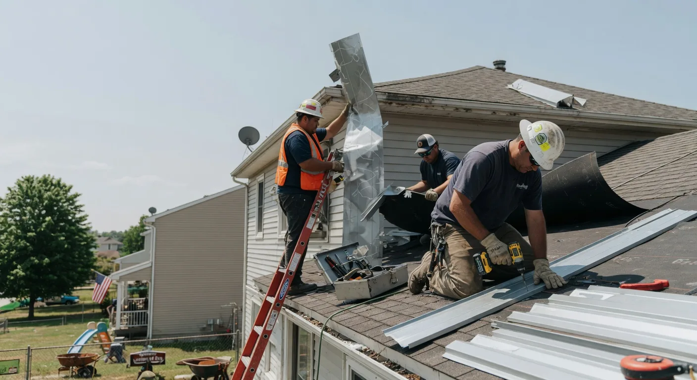 Storm Damage Metal Roof Repair in Dunnsville, VA